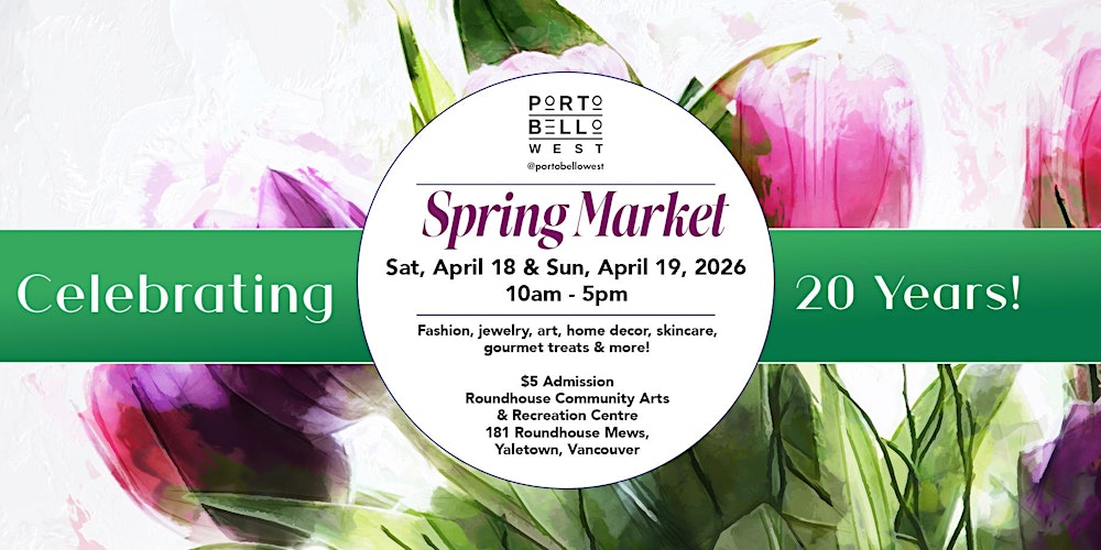 Portobello West Spring Market 2026 (Sat + Sun, April 18 + 19).