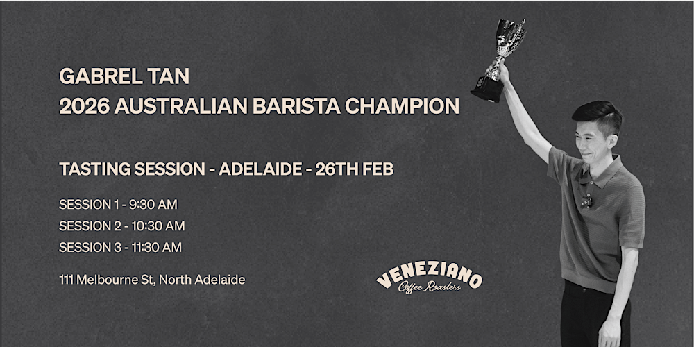 Adelaide Tasting Session: 2026 Australian Barista Champion, Gabrel Tan