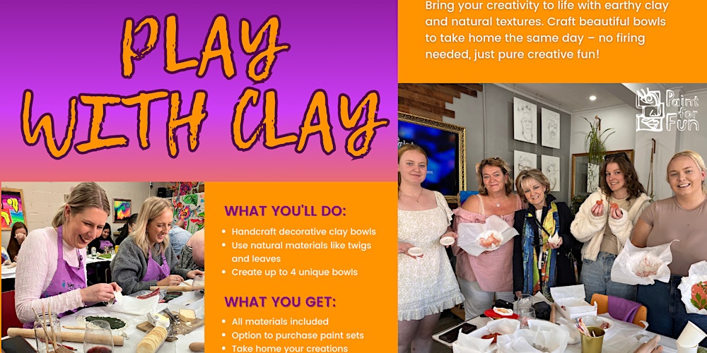 Play with Clay | Melbourne Clay and Sip Class