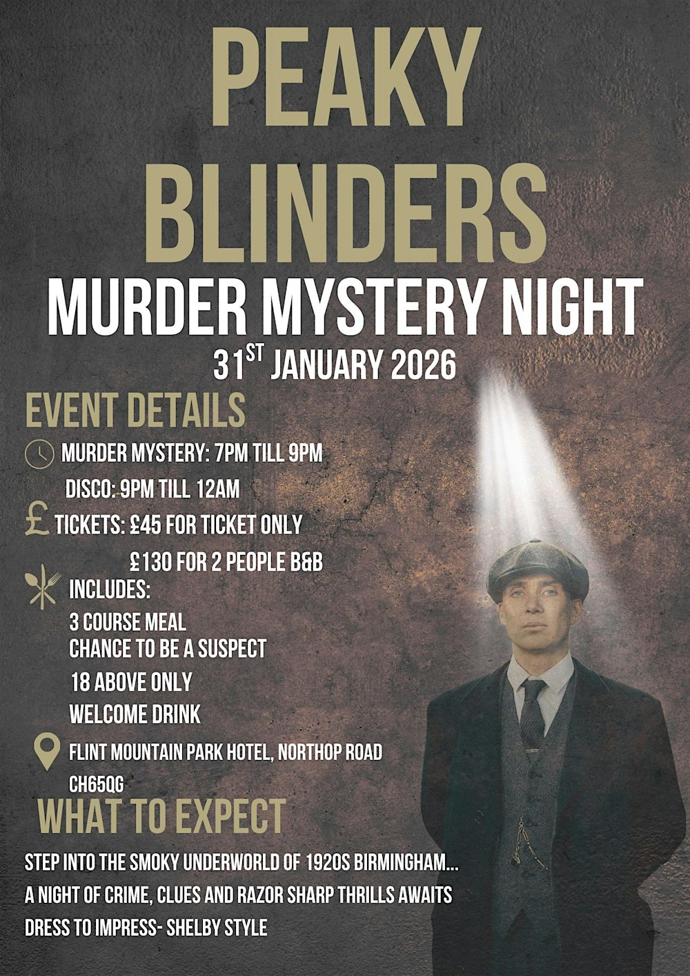 Peaky Blinders Murder Mystery Night