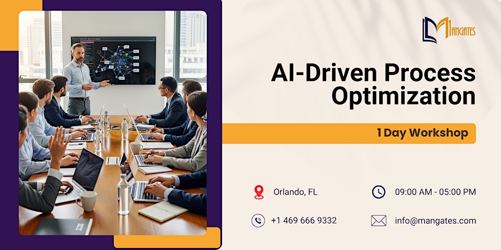 AI-Driven Process Optimization – 1 Day Workshop in Orlando, FL