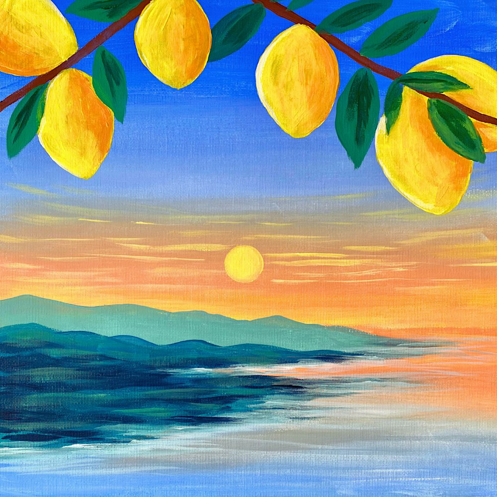 Sip & Paint at Boston Tea Party Stoke Gifford, Bristol - "Amalfi Glow"