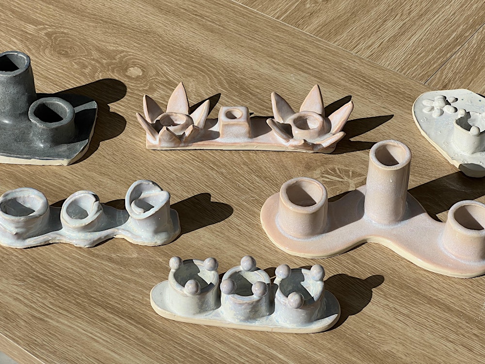 Ceramic Candle Holder Pottery Class - Intro to Pottery Workshop