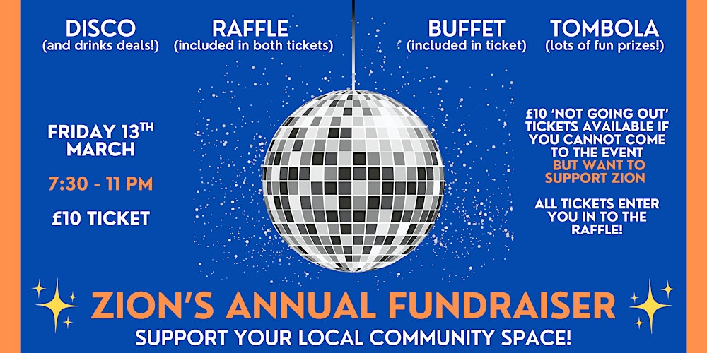 Zion's ANNUAL FUNDRAISER (I'll Be There & Not Going Out Tickets!)