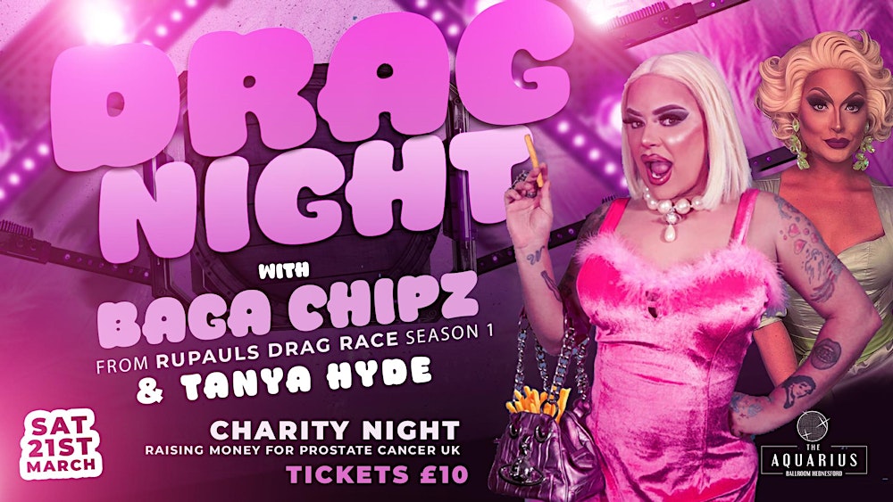 Drag Night at the Aquarius with Baga Chipz from Rupauls Drag Race