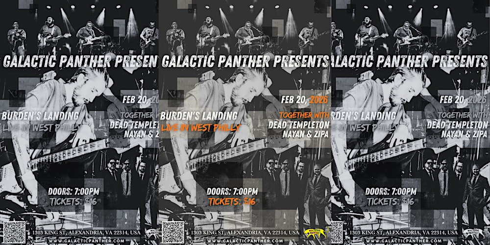 LIVE MUSIC: Burden's Landing: "Live In West Philly" Album Release Show