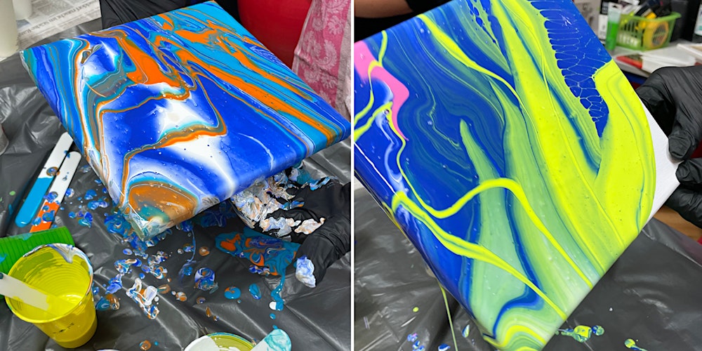 Workshop Acryl Pouring Techniken – STARTER | Acryl Pouring Erlernen