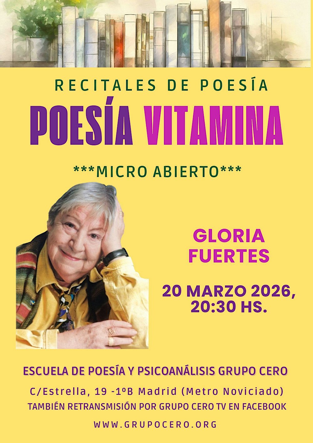 RECITAL POESÍA VITAMINA: GLORIA FUERTES