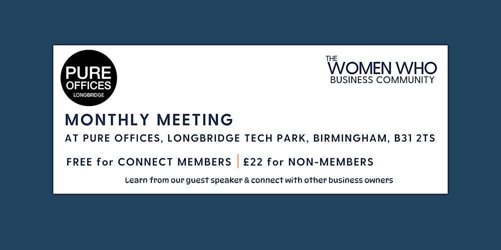 LONGBRIDGE (Birmingham) - Networking with The Women Who Business Community