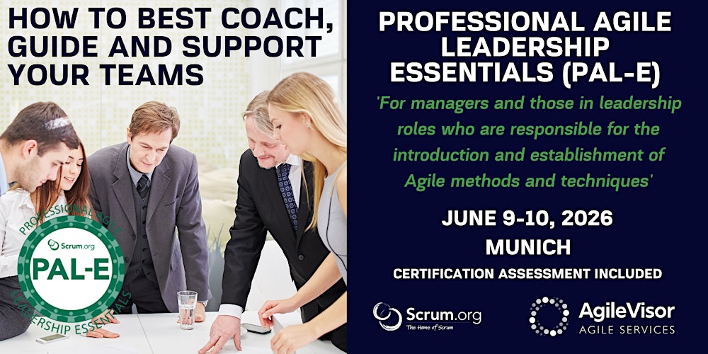 Certified Training | Professional Agile Leadership (PAL-E)