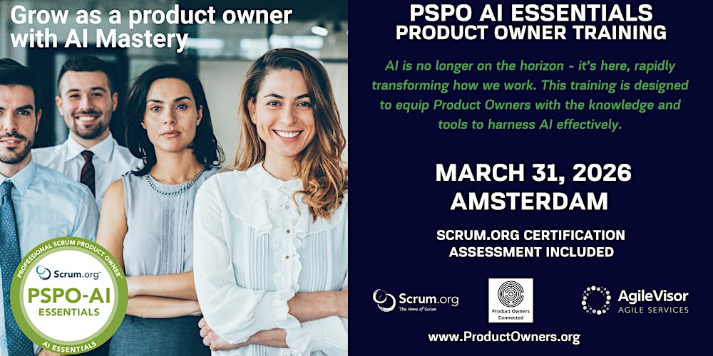 Product Owner - AI Essentials (PSPO-AIE). A Scrum.org Certified Training.