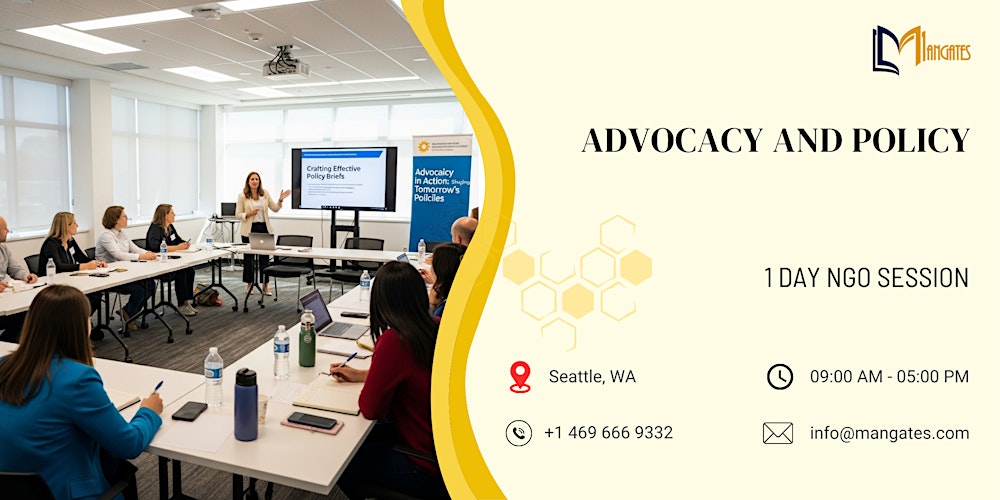Advocacy and Policy: 1 Day NGO Training in Seattle, WA