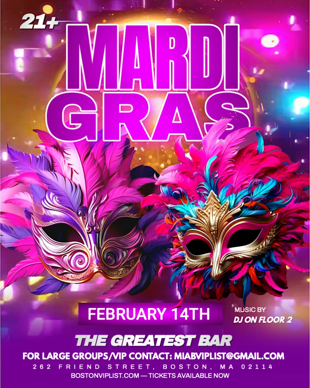Mardi Gras Carnival Party at The Greatest Bar