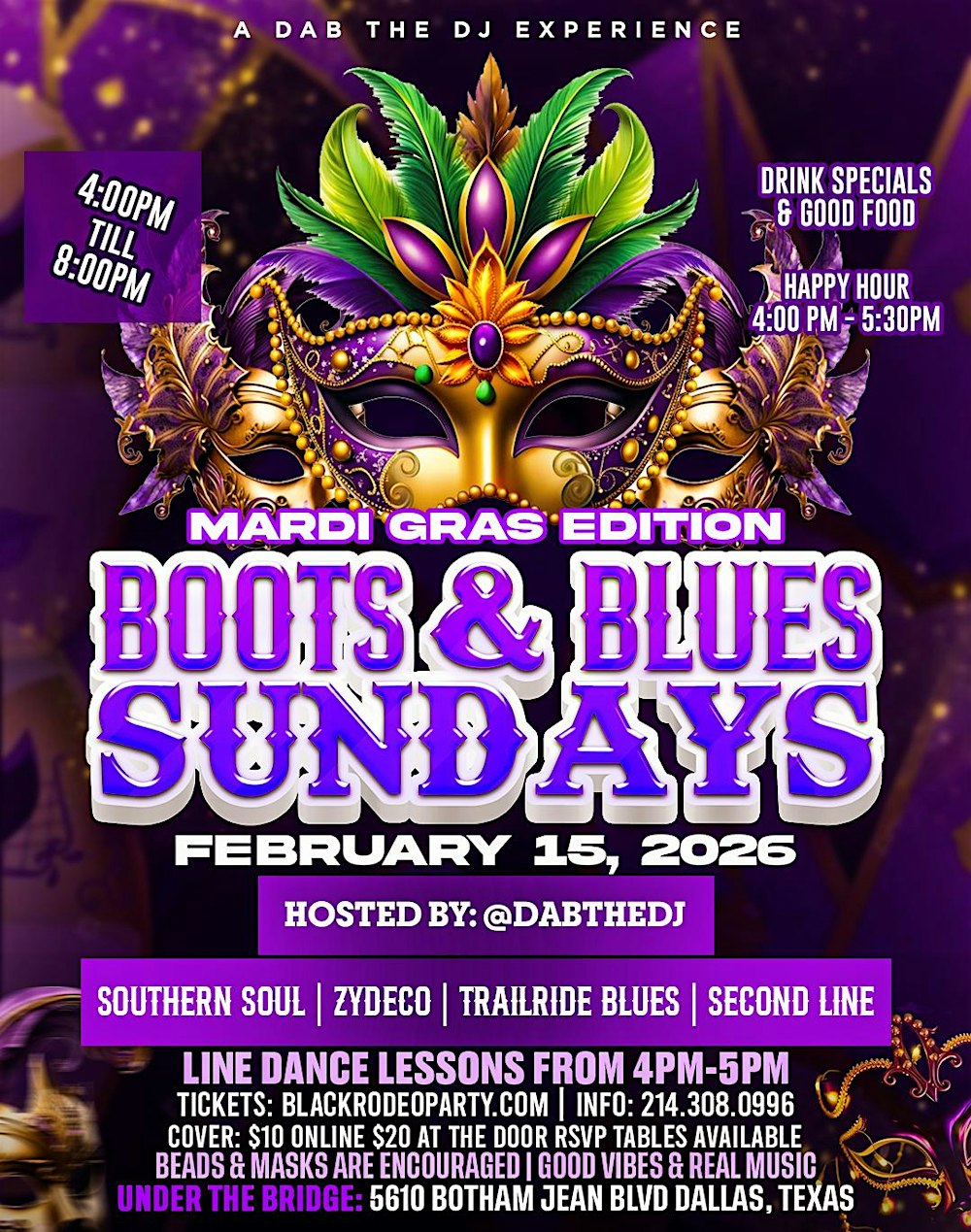 Boots & Blues Mardi Gras Edition
