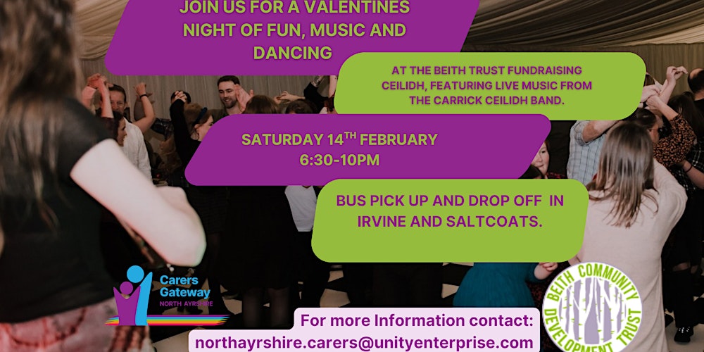 Carers Gateway night out to Beith Trust Ceilidh