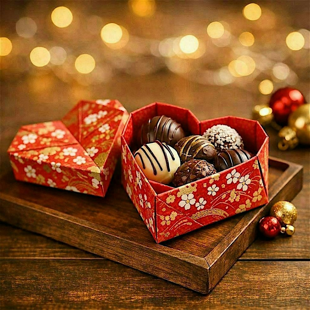 Family Winter Origami Workshop - Fold a Heart-Shaped Gift Box!