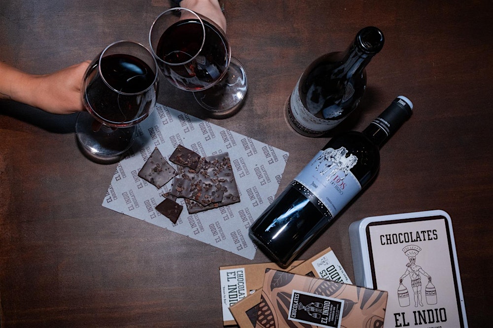 Degustación de vino con chocolate