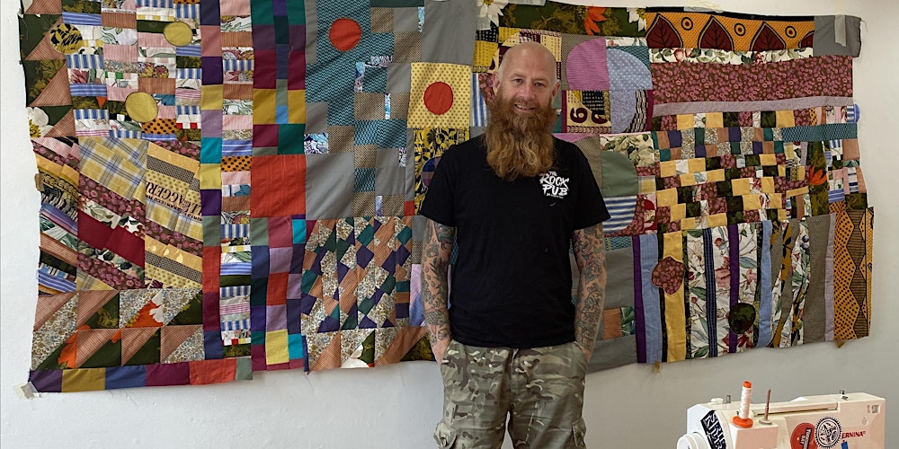 Quilt Huddersfield - March - improv curves