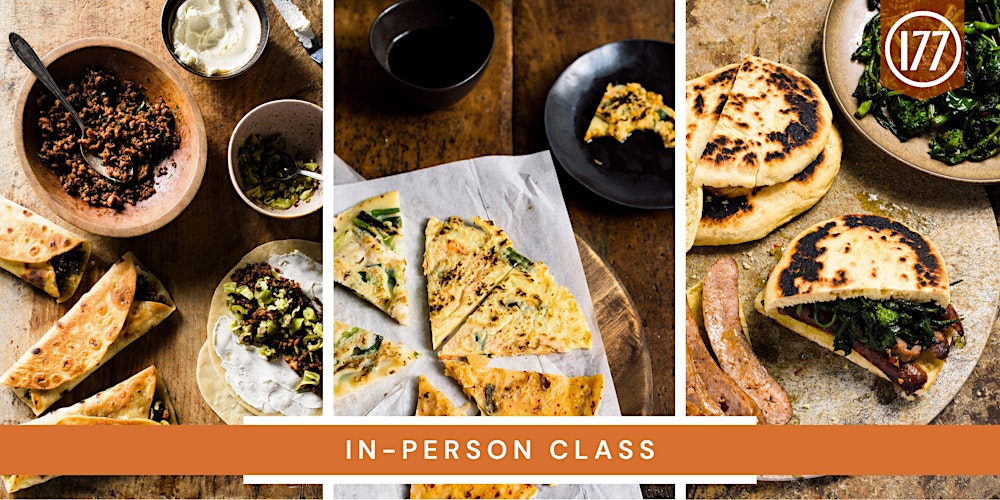 In-Person Class: Around the World in Three Flatbreads with April Dodd