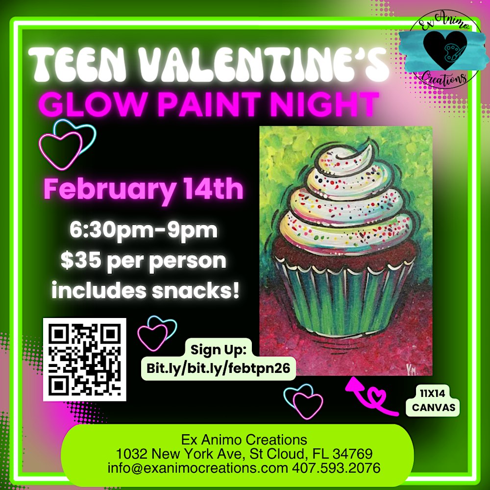 Teen Valentine's  Glow Paint Night
