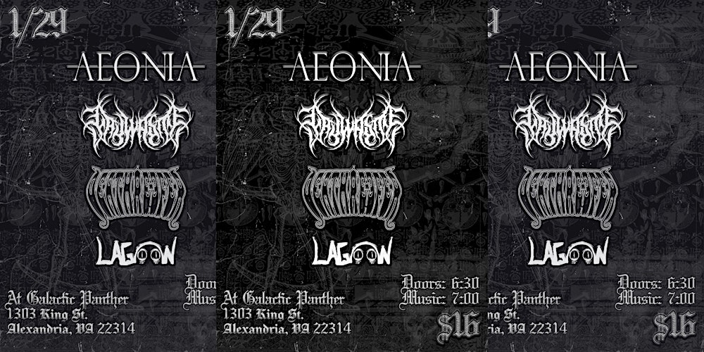 LIVE MUSIC: Aeonia, Lay Waste, Deathreefer, and Lagoon