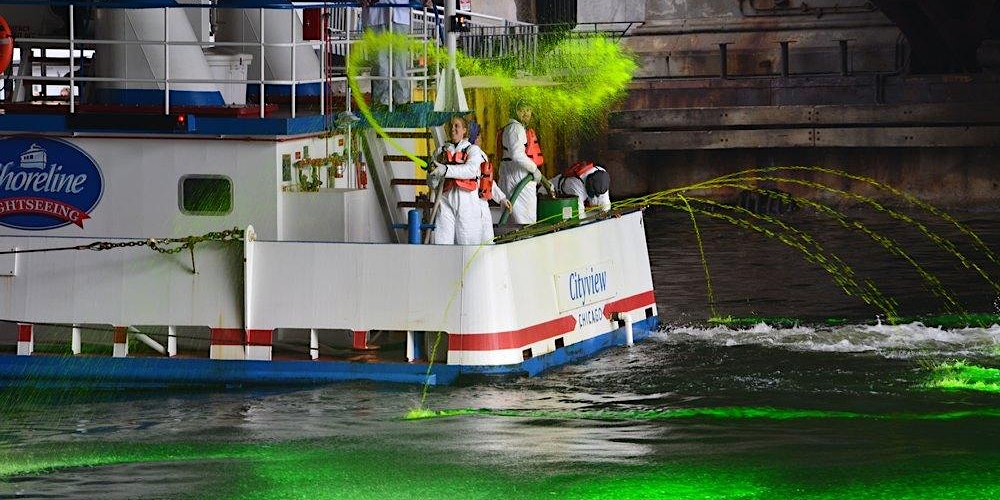 St. Patrick's Day Chicago River Dying Booze Cruise!