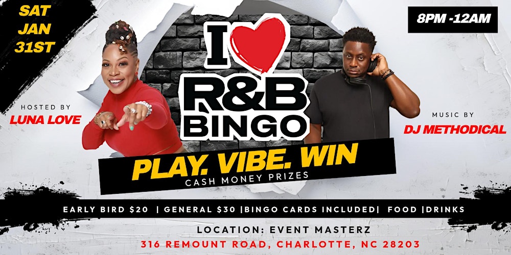 R&B BINGO CHARLOTTE - JANUARY