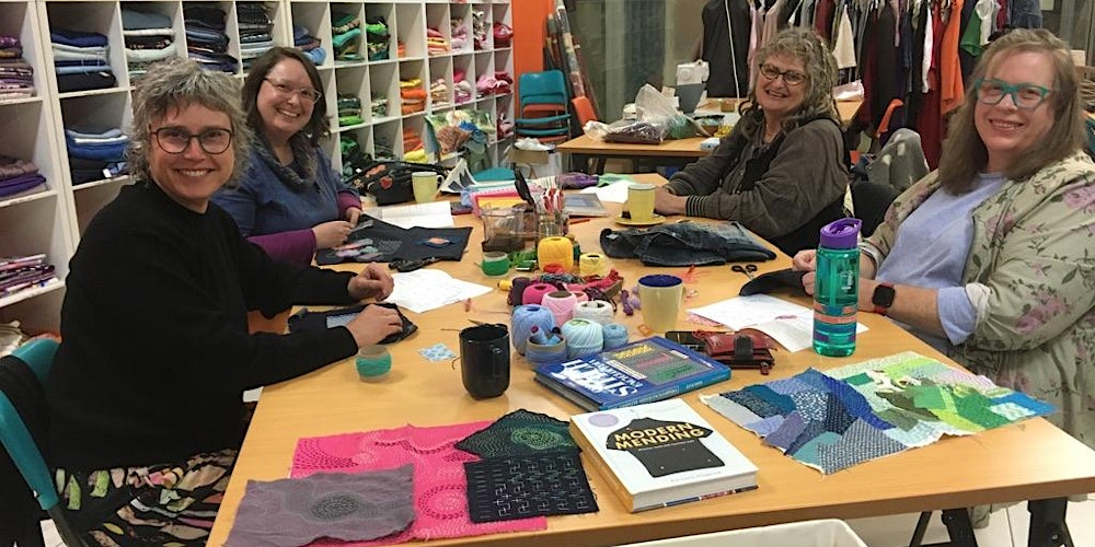 Visible Mending using Decorative Hand Stitching