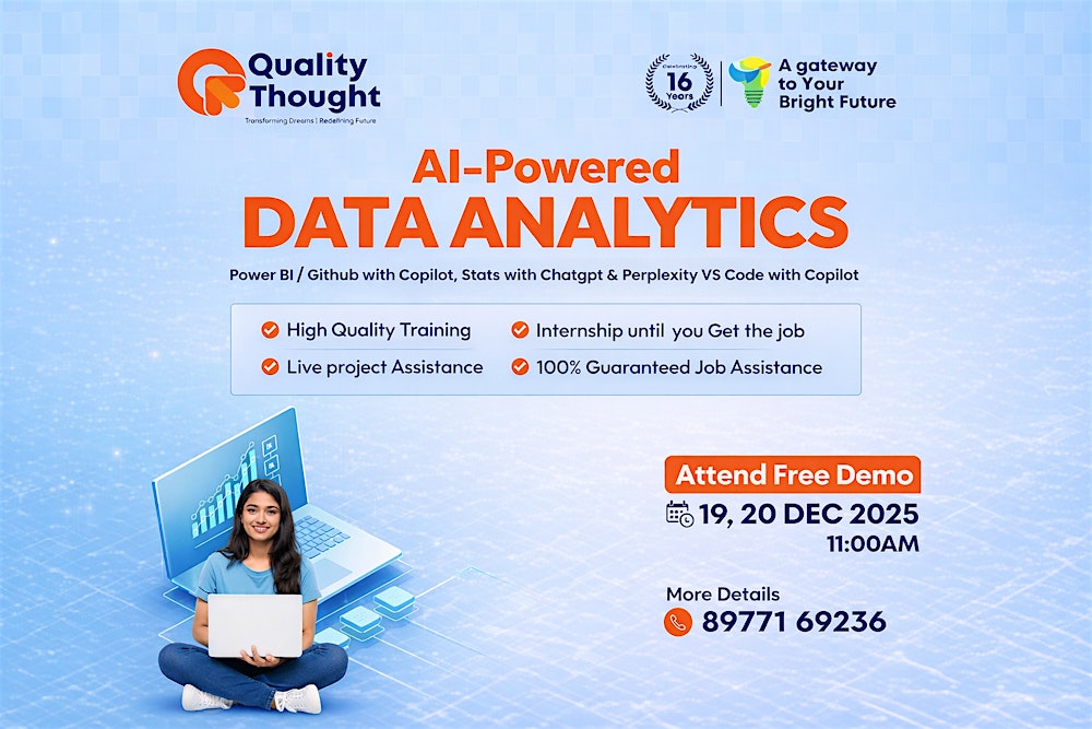 Data Analytics Course FREE DEMO On 19, 20 DEC, 2025