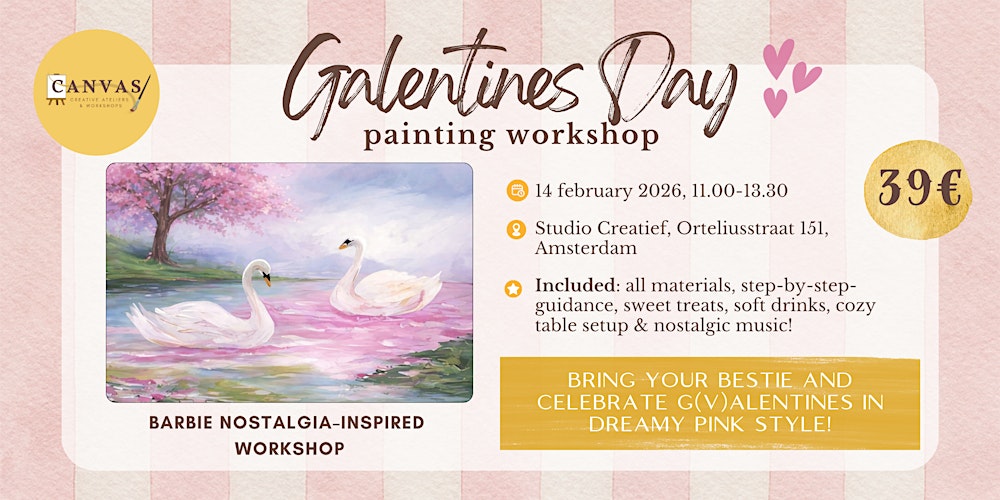 Galentines Day- Barbie Nostalgia Painting