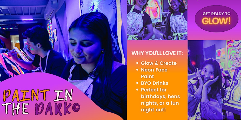 Paint and Sip: Paint in the Dark© Disco Party