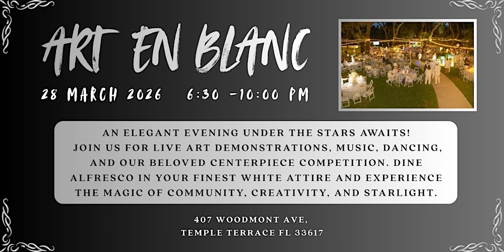 Art en Blanc 2026 - Temple Terrace Style