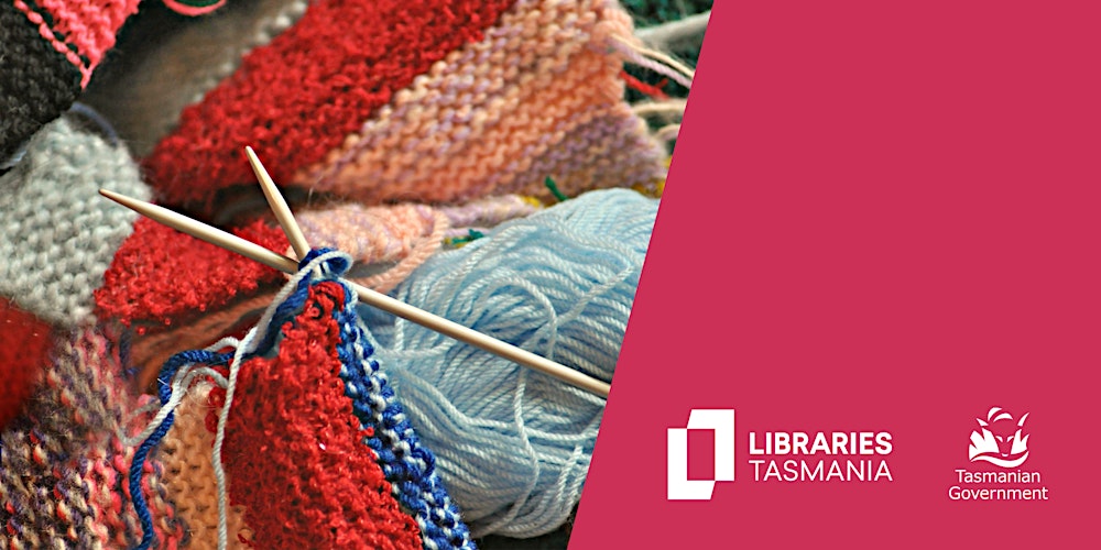 Knitting for Charity at Burnie Library