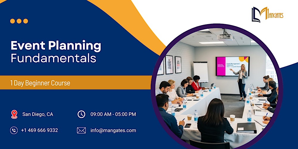 Event Planning Fundamentals: 1 Day Beginner Course in San Diego, CA