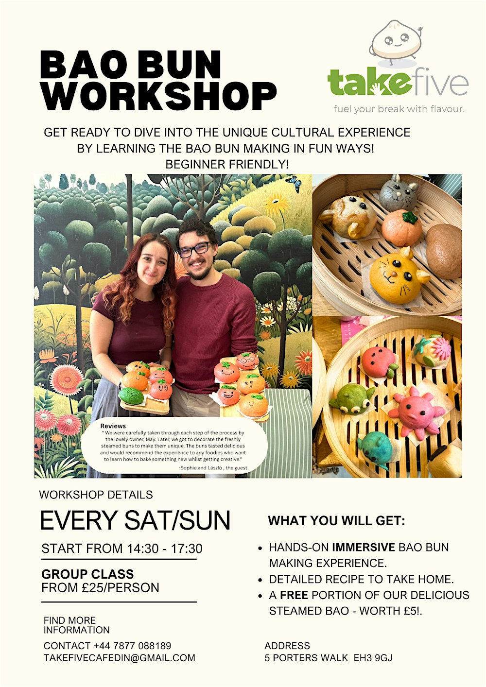 Bao Bun workshop- Every Saturday& Sunday