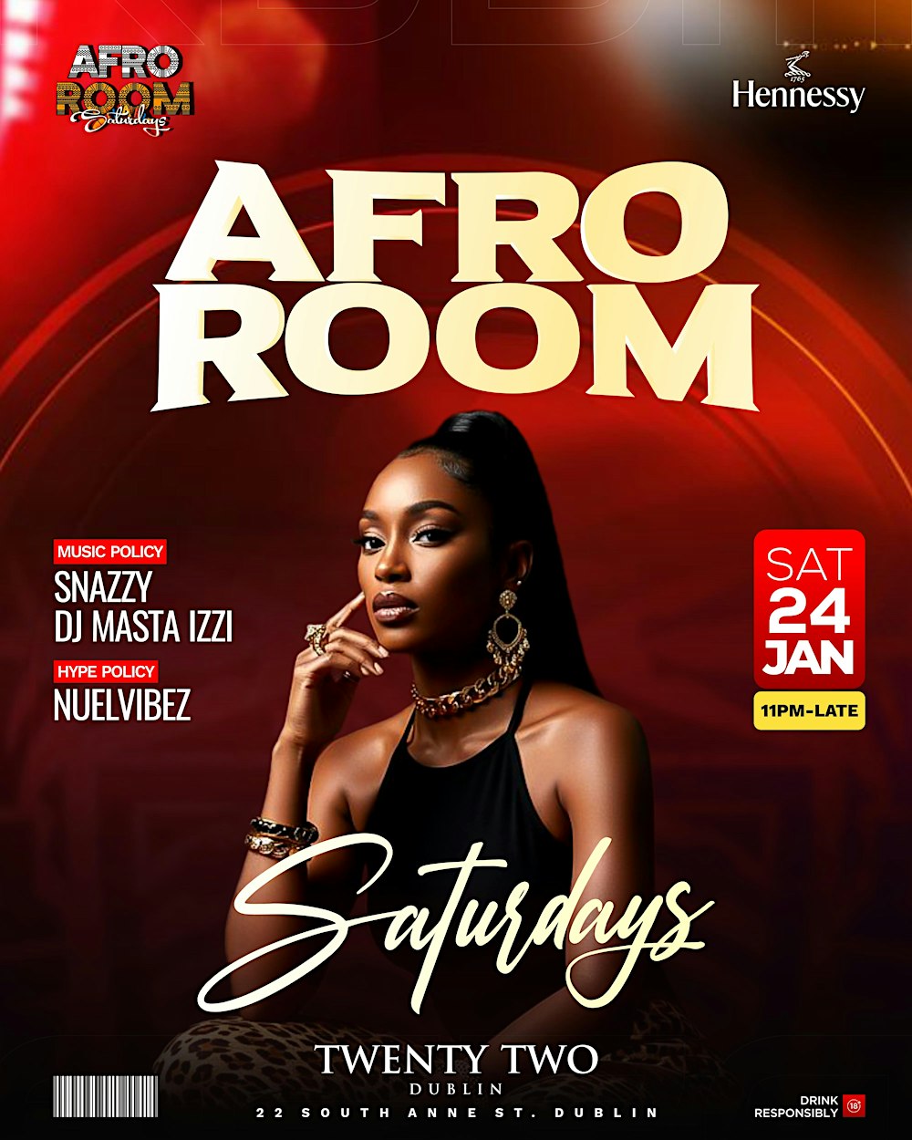 Afro Room Afrobeats and Amapiano Party  Club 22 Saturday 24th January 2026