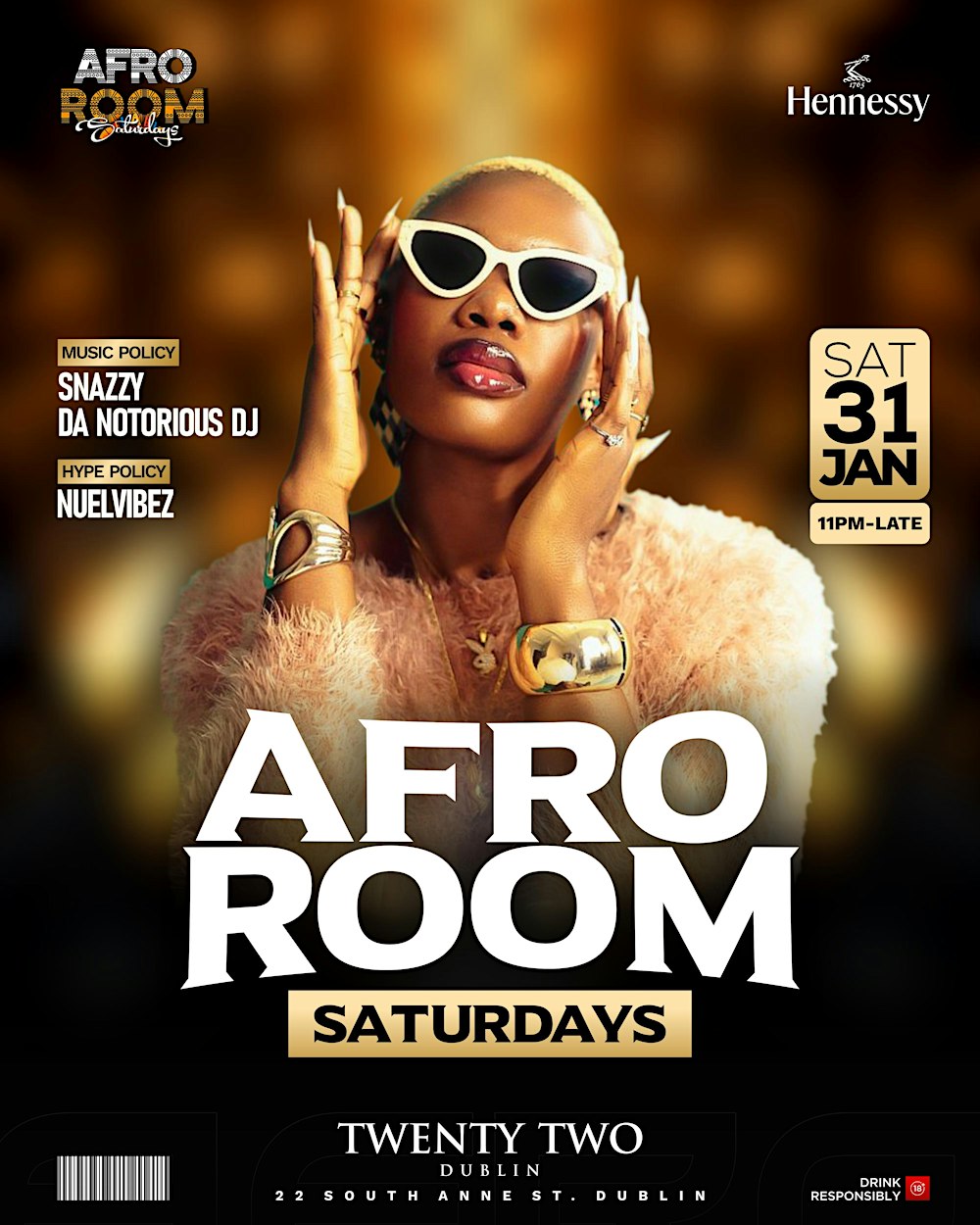 Afro Room Afrobeats and Amapiano Party  Club 22 Saturday 31st January 2026
