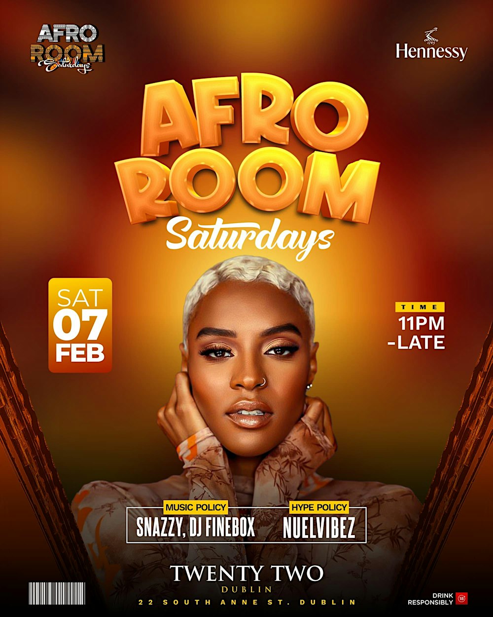 Afro Room Afrobeats and Amapiano Party  Club 22 Saturday 7th February 2026