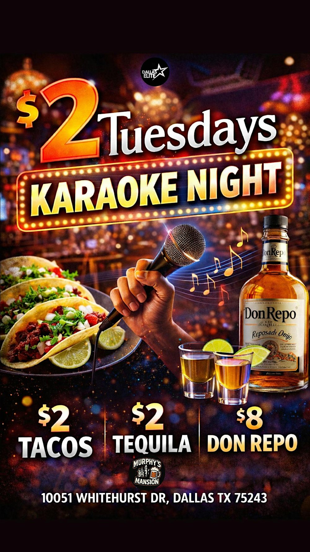 $2 Taco Tuesdays karaoke night
