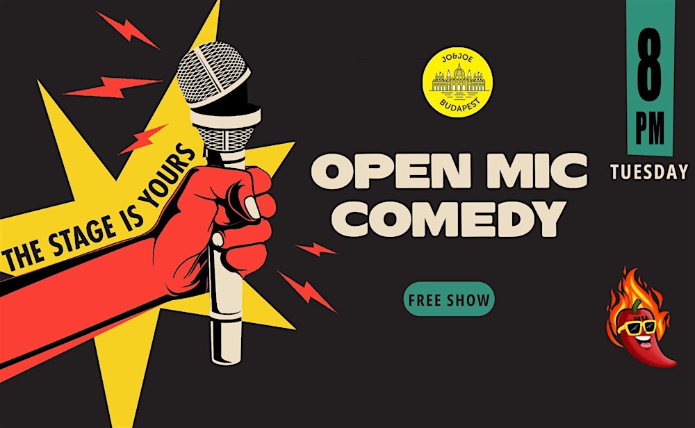 English Stand-Up Comedy Open Mic every Tuesday