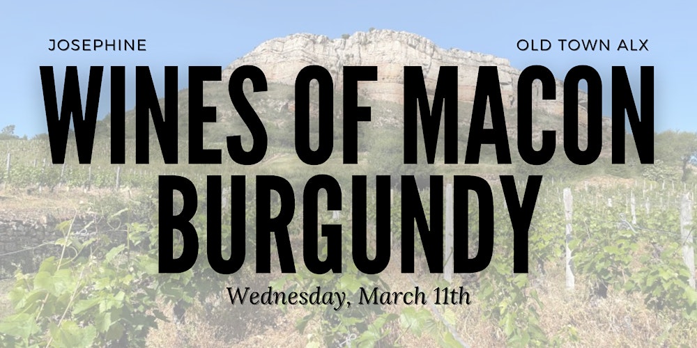 Wines of Mâcon, Burgundy: A Tasting and Class