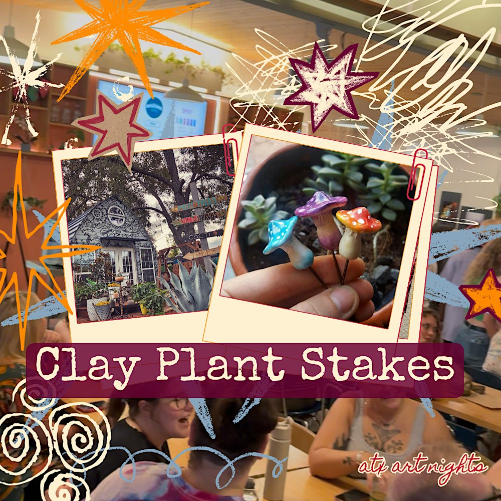 Clay Plant Stakes (& free plant)