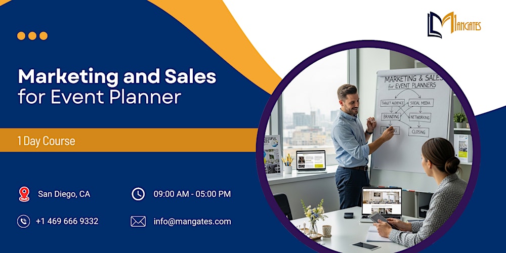 Marketing and Sales for Event Planner: 1 Day Course in San Diego, CA