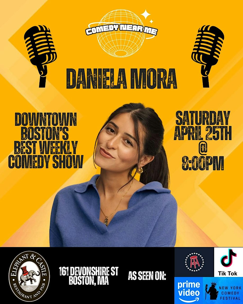 Comedy Night w/ Daniela Mora @ Elephant & Castle