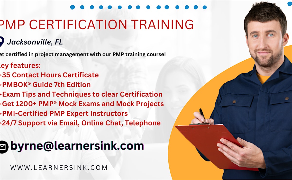 Confirmed PMP 4 Days Classroom Training in Jacksonville, FL