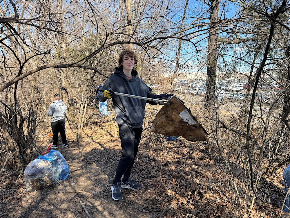 Trash and Vegetation Removal North of Four Mile Run