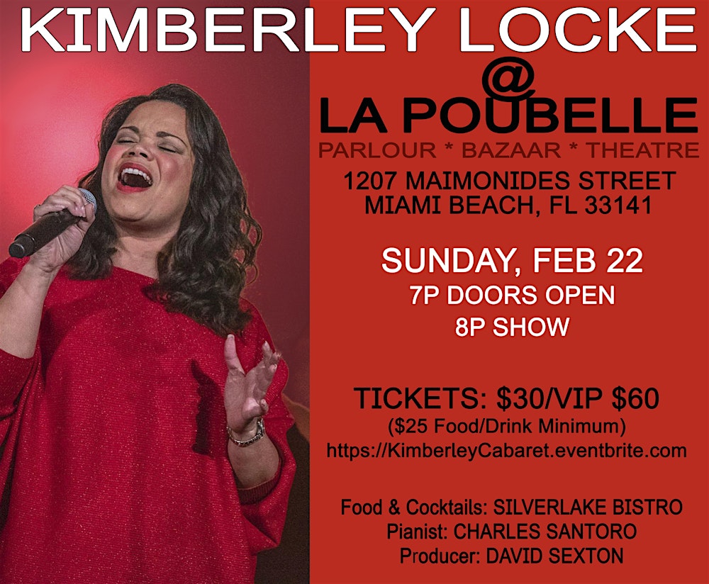KIMBERLEY LOCKE returns to La Poubelle!