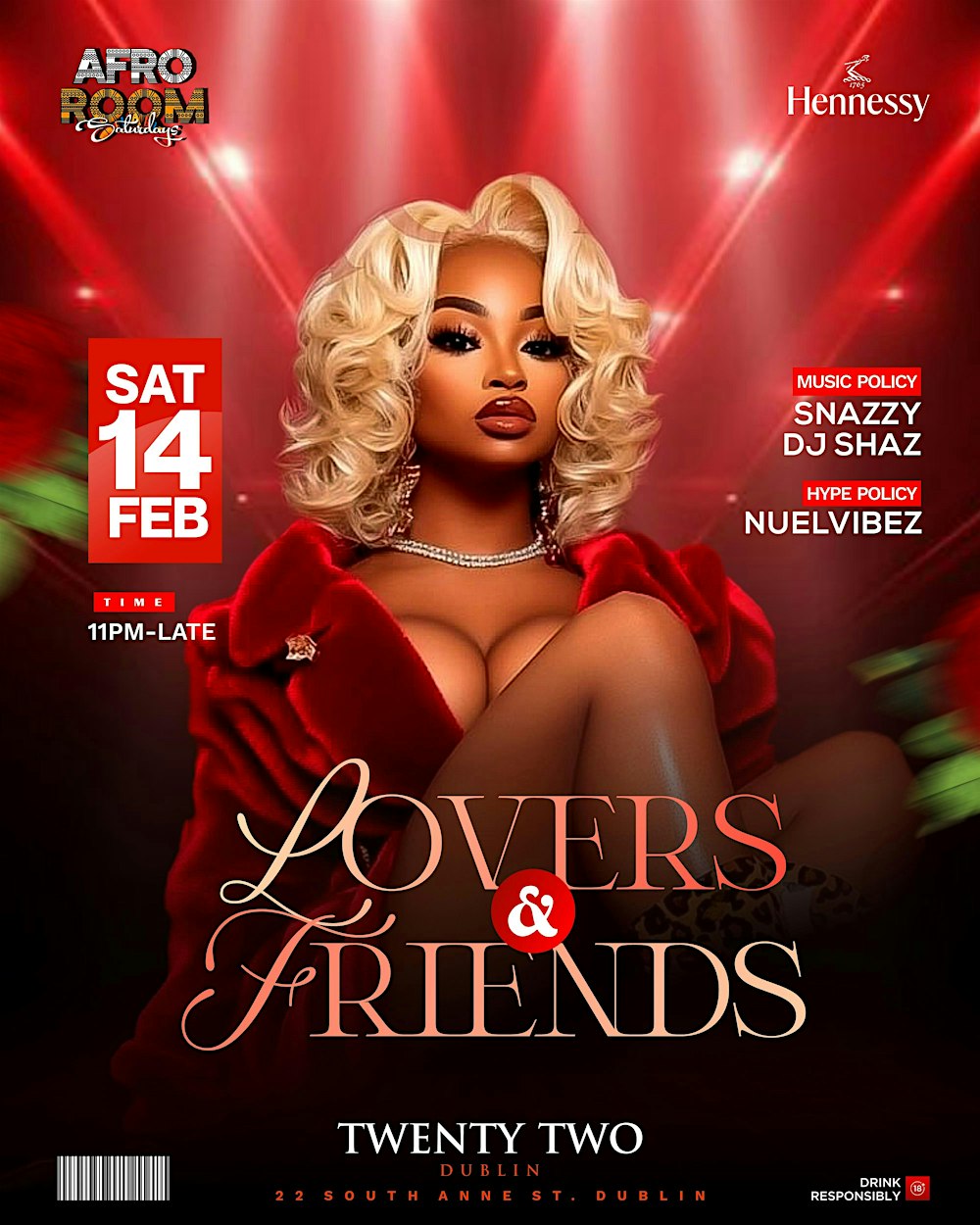 Afro Room Lovers & Friends Valentine Party at Club 22 Sat Feb 14th 2026