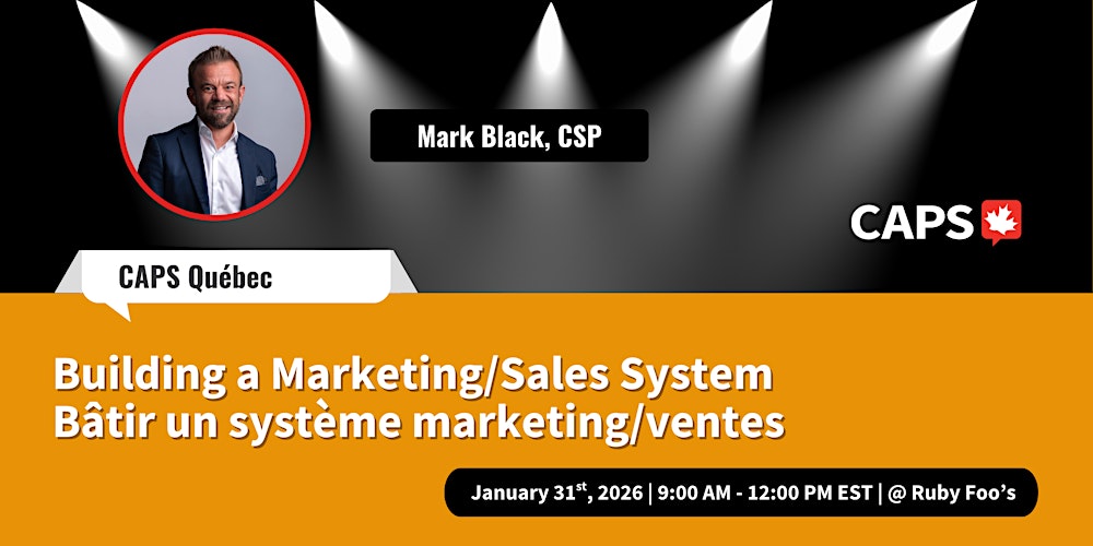 Building a Marketing/Sales System with Mark Black, CSP