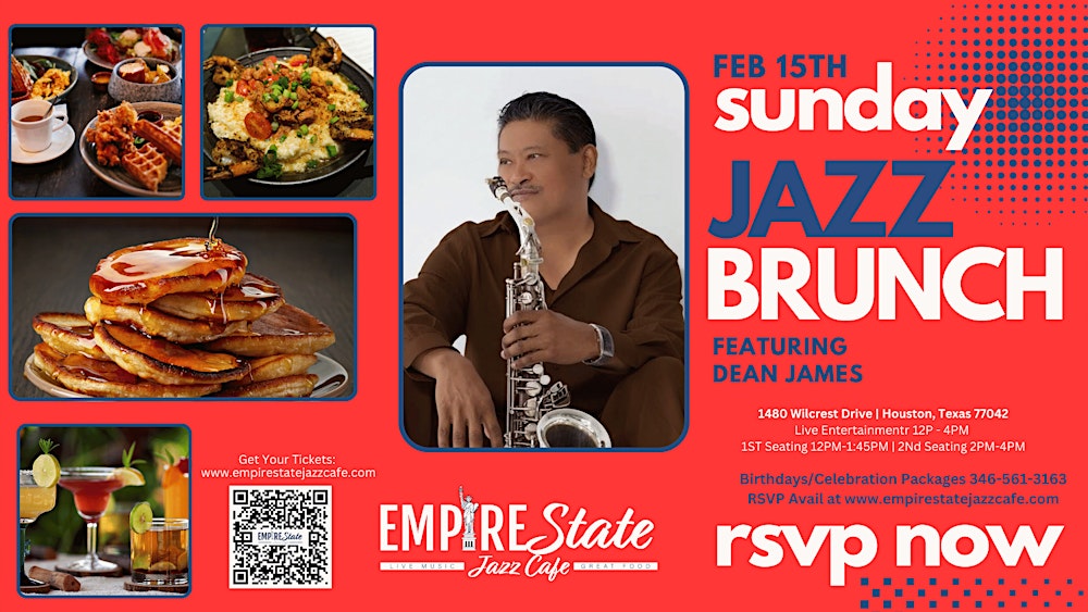 2/15 - Sunday Jazz Brunch w/ Dean James (Noon Seating)